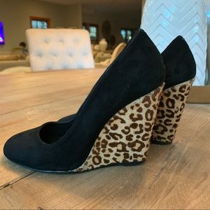 Australian Designer Peeptoe Leopard Wedge Heel